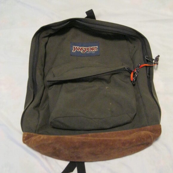 Vintage Jansport Leather Bottom Backpack - Picture 1 of 1